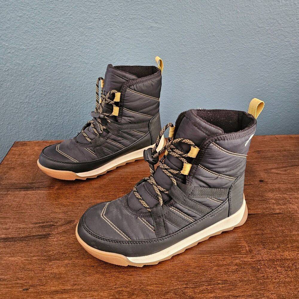 SOREL Whitney II Short Lace Waterproof Boots Kids US Size 4 Black $80